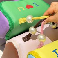 Estuche cuadrado para cosméticos para casa pequeña, bolsa de maquillaje de mano de gran capacidad con forma de casa, bolsa de almacenamiento portátil con cremallera de dibujos animados para mujer - details 4