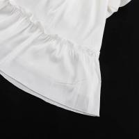 Elegante Vestido Mini de Cintura Alta con Encaje Manga Larga, Agujero en la Cintura, Lazo de Moda para Mujeres - details 4