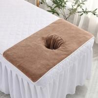 Toalla facial de masaje gruesa profesional, toalla suave y transpirable para salón de belleza, reutilizable con almohadillas para reposacabezas con agujeros, accesorios para el hogar - details 1