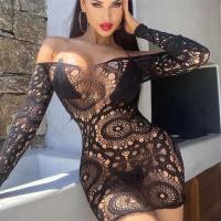 Sujetador Ence sexy transparente con entrepierna abierta a cuadros, mono extragrande, cárdigan de cuero, vestido erótico - details 5