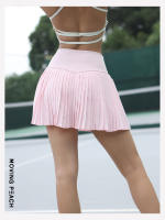 Falda de tenis de melocotón móvil para mujer, falda de Yoga de golf, Falda plisada ligera de tiro alto, falda de bádminton con bolsillos AKC - details 9