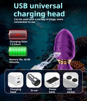 Vibrador de Pulga de Octopuso de Silicona 8.6" Monstruo Vibrante para Estimulación de Anus, Vagina, Pezón Juguetes para Adultos para Placer de Pareja - details 4