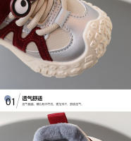 Zapatos deportivos de invierno para niños, de terciopelo, dos zapatos de algodón para bebés, niñas, zapatos de papá, niños, bonitos zapatos para correr de dibujos animados - details 2
