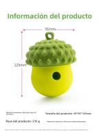 Nuevo Juguete Interactivo Educativo para Mascotas Dispositivo de Bola de Comida Resistente a Mordeduras para Gatos y Perros Cono de Pino, Silicona, Fugas de Comida para Mascotas - details 1
