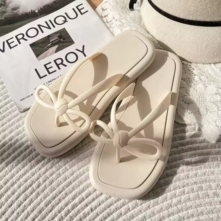 Chanclas de Playa para Mujer Estilo Hadas Antideslizantes, Resistentes al Desgaste, Almohadillas de Cuero Sintético, Zapatos de Verano para Primavera/Verano - 1