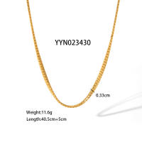 Encanto Collar de cadena de hueso de acero inoxidable 316L para mujeres y hombres, gargantilla de cadena de serpiente de Color dorado de Metal de Hip Hop, joyería, regalos de aniversario - details 5