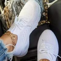 1 par de zapatillas para correr cómodas con cordones y plataforma deportivas informales a la moda para mujer - details 7