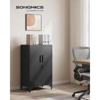 Archivador de Oficina, Armario Multifuncional, 2 Puertas, con Cerradura, Almacenamiento de Acero, para Sala de Estar, Gris Mate OMC013G01 - details 27
