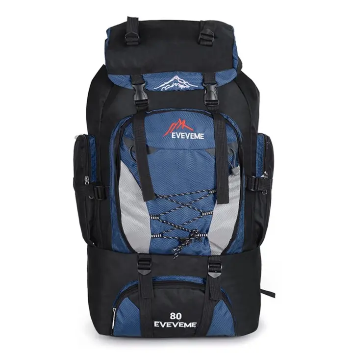Mochila de senderismo impermeable para hombre, bolsa de equipaje de viaje para acampar, montañismo, escalada, accesorios al aire libre, 80L - 1