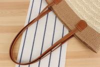 Bolso de mano de gran capacidad a rayas Bolso tejido a mano con textura premium Bolso de hombro versátil de vacaciones - details 16