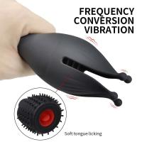 Masturbador para lamer lengua masculina, mamada, orgasmo, masturbación, glande de 10 velocidades, masajeador vibratorio, entrenamiento de resistencia, Juguetes sexuales - details 7
