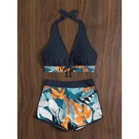 Traje de baño de mujer estampado con correa de surf - details 5