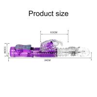 Consolador telescópico punto G conejo vibrador estimulador de clítoris masajeador vaginal juguetes sexuales para mujeres masturbación femenina - details 4