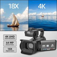 Cámara Profesional 4K 60fps Transmisión en directo de Youtube Pantalla táctil de 64mp Zoom 18x - details 5