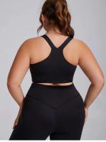 Sujetador deportivo curvo de yoga grande para mujer, body de gimnasio, trío súper elástico, conjunto de ropa deportiva, Oufit, 3XL - details 23