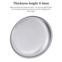 Platos de titanio, platos, sartén para exteriores, bandeja de comida para acampar, vajilla duradera, platos apilables para servir - details 2