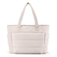 Bolso de mano acolchado de color sólido para mujer, bolso de hombro de gran capacidad para viajes de trabajo, bolso de viaje diario versátil de alta calidad, bolsos de uso diario, bolso de compras, bolso Biggie mejorado grande, regalo del día de la madre, - details 0