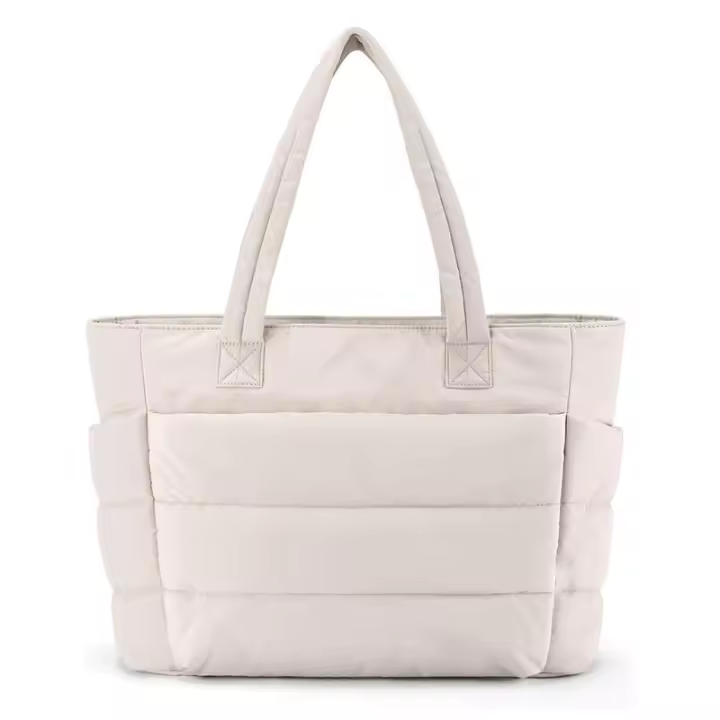 Bolso de mano acolchado de color sólido para mujer, bolso de hombro de gran capacidad para viajes de trabajo, bolso de viaje diario versátil de alta calidad, bolsos de uso diario, bolso de compras, bolso Biggie mejorado grande, regalo del día de la madre, - 1