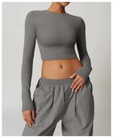 Ropa de Yoga de manga larga de afilado de secado rápido, ajustada, deportiva, ajustada, manga larga, ropa exterior, correr, Fitness, gimnasio, Tops femeninos - details 2