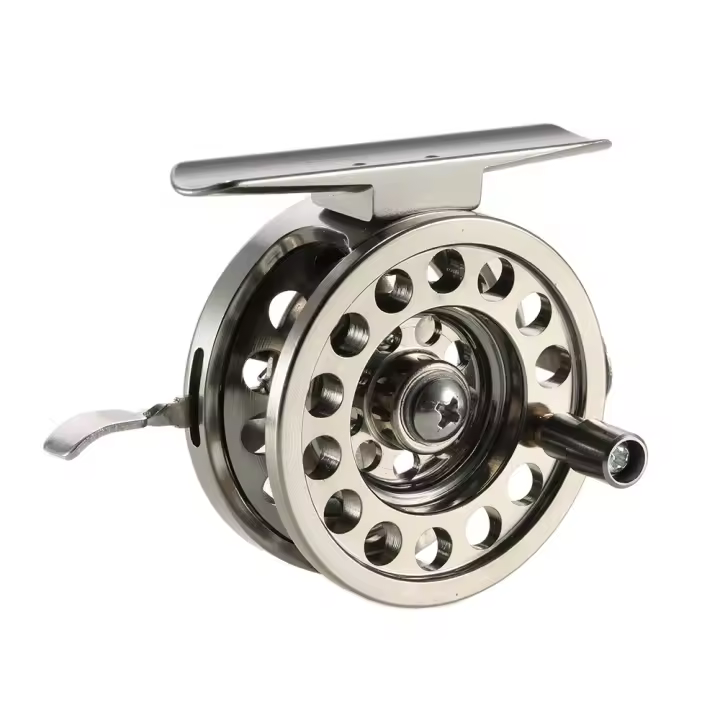 Carrete de aleación de aluminio para diestros, carretes lisos de mosca de hielo, accesorios de pesca - 1