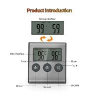 Termómetro Digital de cocina, temperatura de alimentos y carne para horno, barbacoa, parrilla, función de temporizador con sonda, medidor de calor para cocinar - details 2