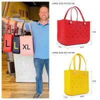 EVASTORE gran Capacidad Boggs Bolso de playa Verano EVA cesta de playa Mujeres Picnic Tote Bolsas Agujeros Impermeable Bolso Bolsa de Compras 240515 - details 1