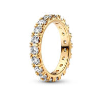 Anillo chapado en oro con circonita brillante para mujer, joyería de Boutique Original con forma de corazón de princesa Wishbone, novedad de 2024 - details 7