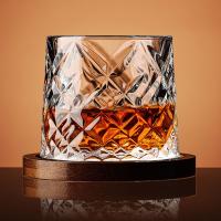 Regalo creativo con taza de cristal Base, rotación 360, vaso de whisky giratorio de 300ML, vaso de cristal para ron - details 8