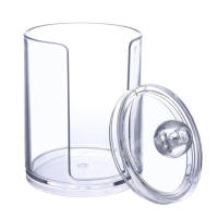 Tarro de maquillaje de algodón, organizador de cosméticos de viaje, contenedor de almacenamiento de joyería acrílico transparente redondo - details 4