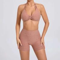 Traje de entrenamiento de gimnasia reforzado deportivo para mujer, ropa deportiva para mujer, traje de yoga rosa, verde y rojo 2024 - details 25