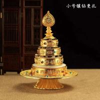 Artefactos tántricos tibetanos Aleación de cobre puro Xiu Zha Da Pan Man Cha Luo Pequeño - details 1