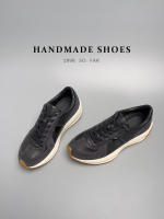 Zapatos de hombre sencillos de cuero vacuno casual de moda de cuero negro bajo - details 9