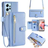 Funda de teléfono de cuero magnética multifuncional para Redmi Note 12, funda protectora de moda con cremallera, 4G - details 10