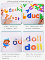 Alfabeto Inglés de madera, juguetes educativos de aprendizaje de palabras de ortografía para niños, juegos de rompecabezas - details 16
