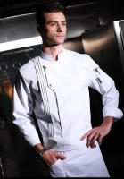 Uniforme de cocina de restaurante de invierno de alta calidad, uniforme de cocinero grueso y lavable, chaqueta de chef blanca de manga larga - details 3