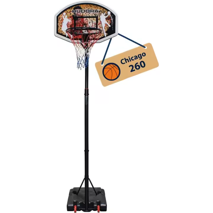 Baloncesto Chicago Soporte Ajustable en Altura Canasta Móvil para Niños, Adolescentes y Adultos - 1