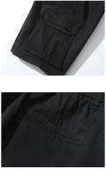 Pantalones cortos informales de algodón 2024 para hombre, Shorts holgados de cintura elástica con múltiples bolsillos, a la moda, novedad de verano 100% - details 11