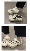 Sandalias nuevas DIY 2024, zuecos de dibujos animados, mules para mujer, plataforma de 7 cm, pantuflas de playa, con agujeros, zapatos de jardín para estudiantes y niñas - details 9