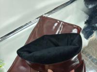 Botas cónicas hasta la rodilla para mujer, diseño cómodo de verano, parte superior de tela vaquera, cierre de botón, otoño e invierno, 2025 - details 2