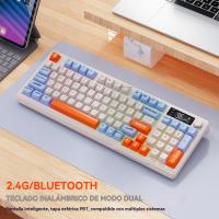 M96 Teclado inalámbrico Bluetooth de doble modo para juegos mecánicos PBT Ball Cap con mando de pantalla - details 18