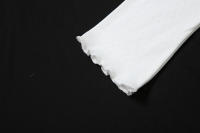 BUNO-Conjunto informal de 2 piezas de gato extraño para mujer, Tops cortos de manga larga con una botonadura y volantes, Mini traje corto sencillo y fino, tendencia de otoño - details 16