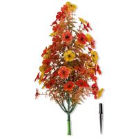 Decoración de césped, planta Artificial, estaca de jardín con estaca, adorno decorativo, decoración de estaca de jardín, decoración de porche, flor de simulación violeta - details 1