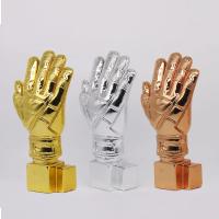 Guantes de Golfista de Resina Dorados Trofeo de Fútbol de 26cm Regalo Personalizable para Fanáticos - details 2
