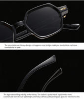 Toyear-gafas de sol hexagonales clásicas de diseñador de marca de lujo para mujeres y hombres, gafas de sol de moda Vintage Punk para damas, remache, montura pequeña - details 17