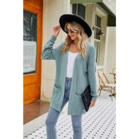 Suéter de otoño e invierno para mujer, chaqueta de punto, cárdigan de color sólido - details 2