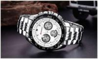 Reloj de Cuarzo CURREN 8077 Resistente al Agua Empresarial Casual con Correa de Acero Inoxidable - details 8