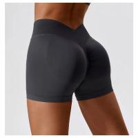 Pantalones cortos de yoga de cintura alta sin costuras, pantalones deportivos para apretar la cintura y levantar la cadera, usados ​​como pantalones cortos para correr - details 19