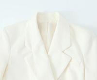 TRAFZA-Blazer de tendencia para mujer, traje recortado de curva elegante con bolsillos en el pecho, para ir a la Oficina, novedad - details 5