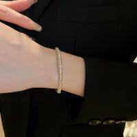 Nueva pulsera coreana exquisita geométrica con apertura Simple, pulsera de Metal elegante a la moda, joyería para mujer - details 6