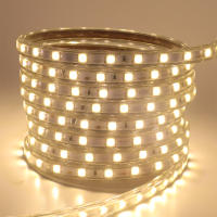 Tira de luces LED de CA 220V con enchufe de interruptor SMD5050, 60LEDs/m, cinta LED impermeable, Blanco/blanco cálido, rayas flexibles - details 7